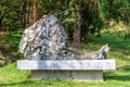 Monument of fallen Soldier Graveyard of Isonzo Front, ger. Soldatenfriedhof des Ersten Weltkriegs in Log pod Mangartom, Bovec,