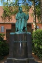SÃÂ¸ren Kierkegaard statue in Royal Library Garden Copenhagen Denmark