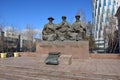 Monument featuring the three Great Judges in Astana