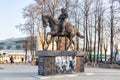 Monument of Fedor Boborykin. Kineshma. Russia