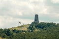 Monument of Freedom Shipka - Shipka, Gabrovo, Bulgaria. Remote view of an architectural monument on Shipka peak in Bulgaria, Royalty Free Stock Photo