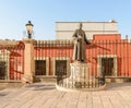 Monument in front of Cathedral in Saltillo Royalty Free Stock Photo