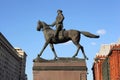 Monument Georgy Zhukov on Manege Square in Moscow