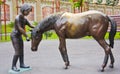 Monument girl and horse