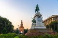 Monument Giuseppe Garibaldi statue, Milan, Lombardy, Italy Royalty Free Stock Photo