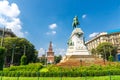 Monument Giuseppe Garibaldi statue, Milan, Lombardy, Italy Royalty Free Stock Photo