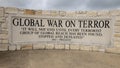 Monument for the global war on terror in the Veteran`s Memorial Park, Ennis, Texas Royalty Free Stock Photo