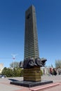 Monument `Glory to the heroes of the front and rear` on Victory Square in Volgodonsk.