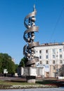 Monument `Glory to Soviet Science` the city of Voronezh Royalty Free Stock Photo