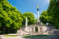 Monument and golden Angel of Peace in the center of the capital of Bavaria.