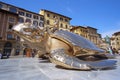 Monument of the golden turtle near the Palazzo Vecchio in Florence