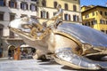 Monument of the golden turtle near the Palazzo Vecchio in Florence,