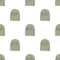 Monument on grave pattern seamless vector Royalty Free Stock Photo