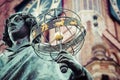 Monument of great astronomer Nicolaus Copernicus, Torun, Poland Royalty Free Stock Photo