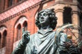 Monument of great astronomer Nicolaus Copernicus, Torun, Poland Royalty Free Stock Photo