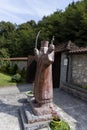 Monument of Hadzi Milentije at medieval monastery Raca at Tara mountain in Serbia