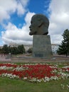 Monument head of Lenin in the city of Ulan-Ude, Republic of Buryatia