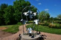 Monument at the high ground veterans memorial in nielsville wisconsin