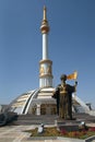 Monument historical figure Turkmenistan. Royalty Free Stock Photo