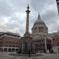 A monument in a historical plaza in London