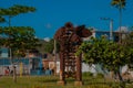 Monument Holguin, Cuba: Monument of pipes in the Park.