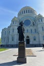 Monument holy righteous Admiral Fedor Ushakov near the Naval cat