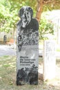 monument in honor of former minister Maria de Lourdes Pintassilgo in Lisbon