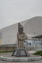 Monument of honor for liquidators of catastrophe at Chernobyl nuclear power plant