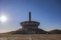 The Monument House of the Bulgarian Communist Party on Buzludzha Peak in the Balkan Mountains Royalty Free Stock Photo