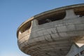 The Monument House of the Bulgarian Communist Party on Buzludzha Peak in the Balkan Mountains Royalty Free Stock Photo