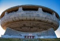 The Monument House of the Bulgarian Communist Party on Buzludzha Peak in the Balkan Mountains Royalty Free Stock Photo