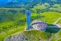 Monument House of the Bulgarian Communist Party at Buzludzha peak in Bulgaria Royalty Free Stock Photo