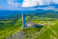 Monument House of the Bulgarian Communist Party at Buzludzha peak in Bulgaria Royalty Free Stock Photo