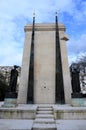 Monument of Human Rights Monument des Droits de l`Homme, 1989 in Paris gardens of Champ-de-Mars