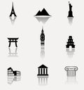 Monument icon set.