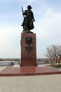 Irkutsk, monument to Yakov Pokhabov Royalty Free Stock Photo