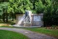 Monument of J. W. Goethe in spa park - Frantiskovy Lazne Franzensbad - Czech Republic Royalty Free Stock Photo