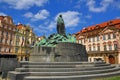 Monument of Jan Hus, The National Gallery, Old Buildings, Old Town Square, Prague, Czech Republic Royalty Free Stock Photo