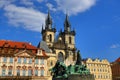 Monument of Jan Hus, The National Gallery, Old Buildings, Old Town Square, Prague, Czech Republic Royalty Free Stock Photo