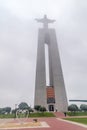 Monument of Jesus Christ at National Shrine of Christ the King at cloudy day Royalty Free Stock Photo