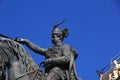 The monument of Josipa Jelacica on Jelacic Square, Trg Bana Josipa Jelacica in Zagreb, Croatia