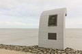 Monument KapitÃÂ¤n Hullman and dike on the north German coast