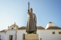 Monument of king Alfonso III in front of museum in Faro, Algarve, Portugal