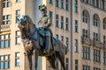 Monument of King Edward VII by the Merseyside in Liverpool, UK Royalty Free Stock Photo