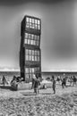 Monument on La Barceloneta beach, Barcelona, Catalonia, Spain