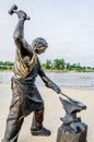 Monument of Labor Blacksmith sculpture Royalty Free Stock Photo