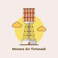 Monument Landmark Menara Air Tirtanadi-012 Royalty Free Stock Photo