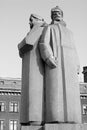 Monument of the Latvian Riflemen at the Strelnieku laukums square in the historic town centre, Riga, Latvia