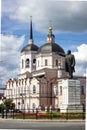 Monument of Lenin and cathedral church