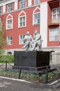 Monument Lenin and Gorki Royalty Free Stock Photo